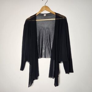 Sweet Pea Womens 3XL Black Nylon Lace Duster Kimono Cardigan